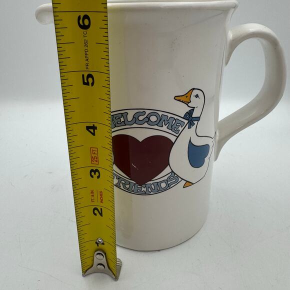 Vintage Country Goose Pitcher Welcome Friends Heart Farmhouse Kitchen Decor - Picture 10 of 10